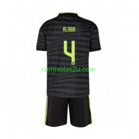 Camisolas de futebol Real Madrid David Alaba 4 Criança Equipamento 3ª 2022/23 Manga Curta